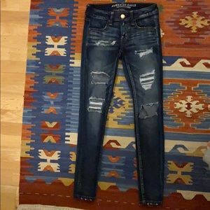 Ripped American Eagle skinny jeans